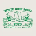 Kappa Delta Football Helmets White Rose Bowl Sweater