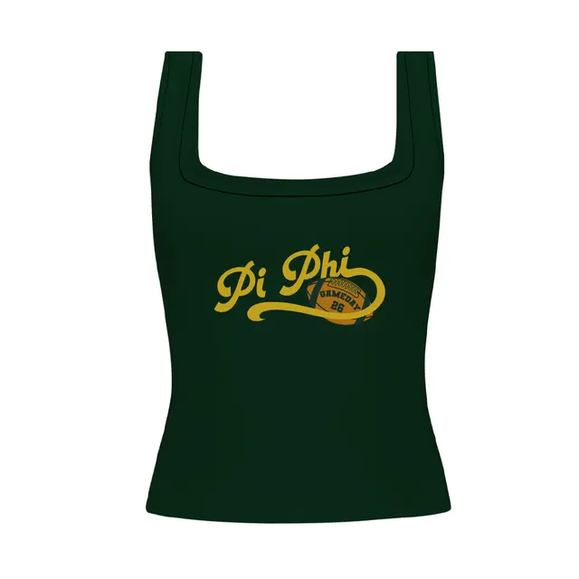 Pi Beta Phi Hand Drawn Lettering Game Day Tank 2