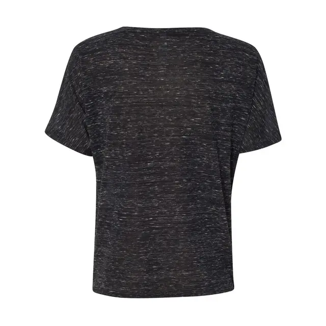 Customizable Bella + Canvas Women’s Slouchy V-Neck Tee 8815 Black Marble Back