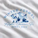 Alpha Omicron Pi Mountain Scene Formal Sweater