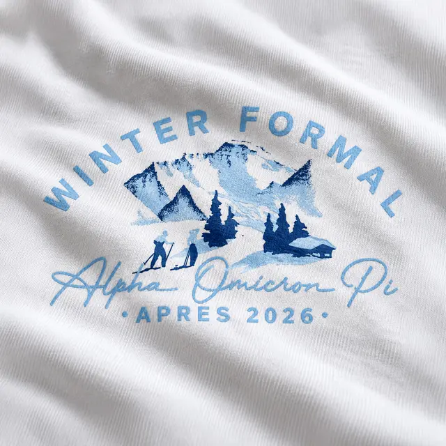 Alpha Omicron Pi Mountain Scene Formal Sweater