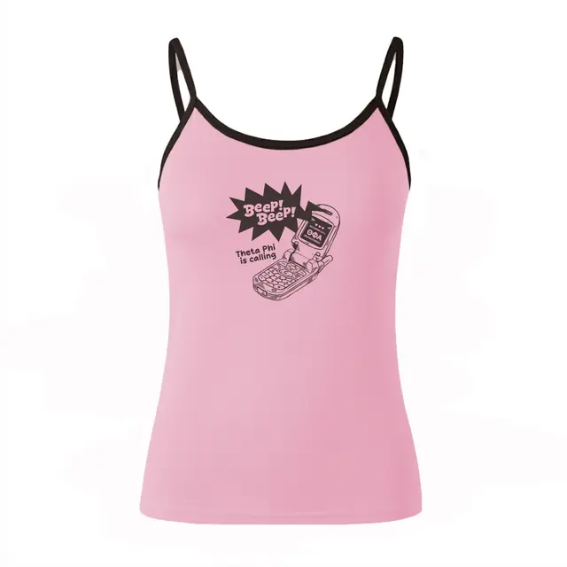 Theta Phi Retro Phone Illustration Rush Tank 2