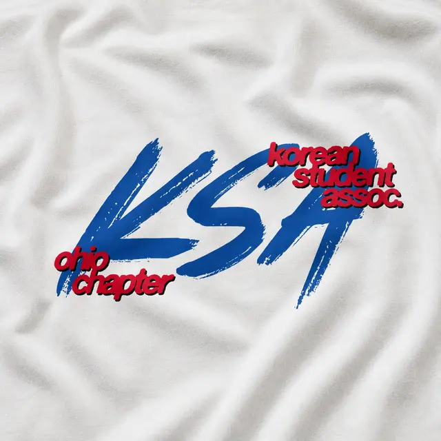Korean Student Association Brush Stroke Text PR Shirt