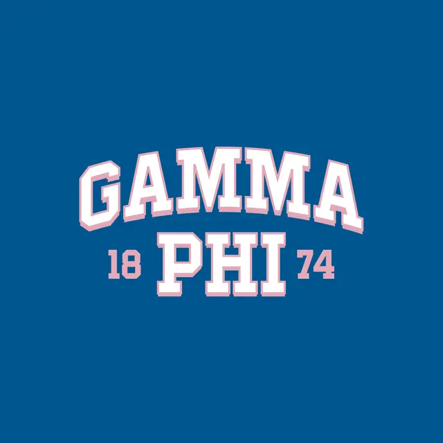 Gamma Phi Beta Bold Block Text PR Hoodie