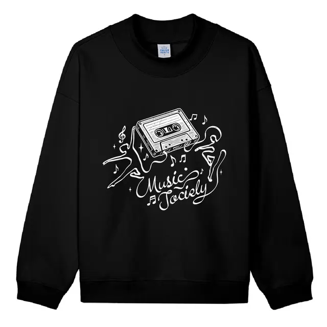 Music Society Cassette Tape Graphic PR Crewneck 2