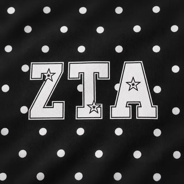 Zeta Tau Alpha Star Block Lettering PR Shorts