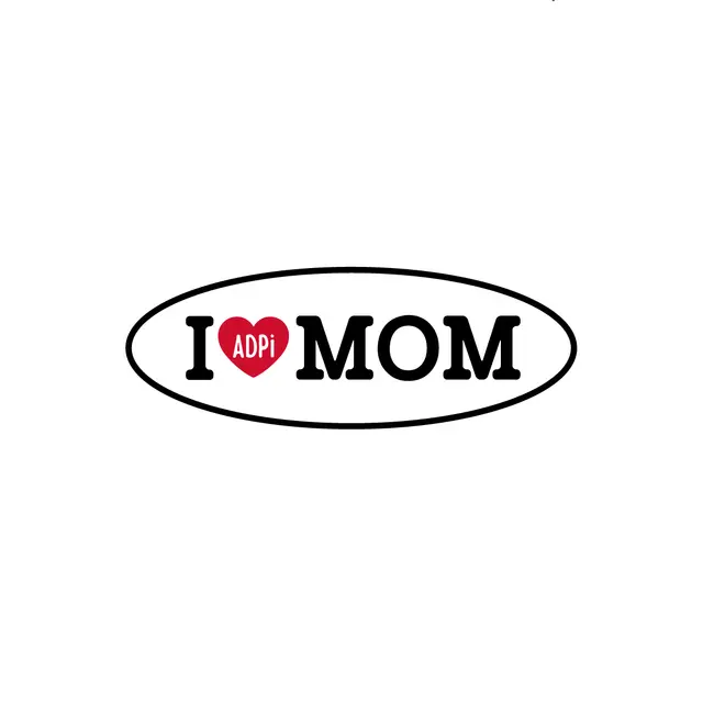 Alpha Delta Pi Oval Text I Heart Mom's Day Hat
