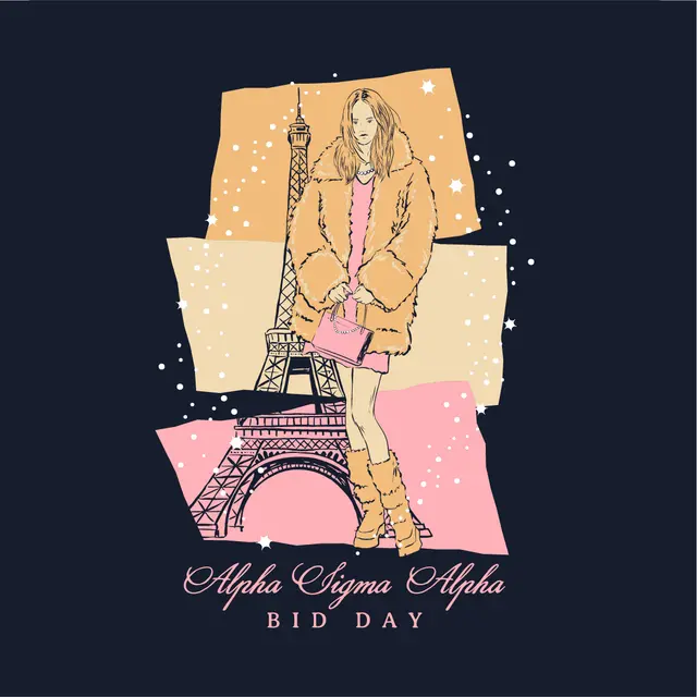 Alpha Sigma Alpha Fashionista Eiffel Bid Day Tank