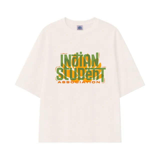 Indian Student Association Floral Text PR Shirt 2
