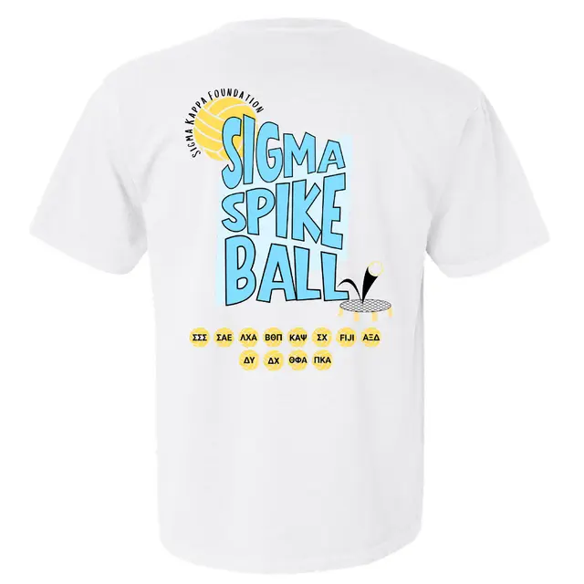 Sigma Kappa Bold Blue Spike Ball PR Shirt 2