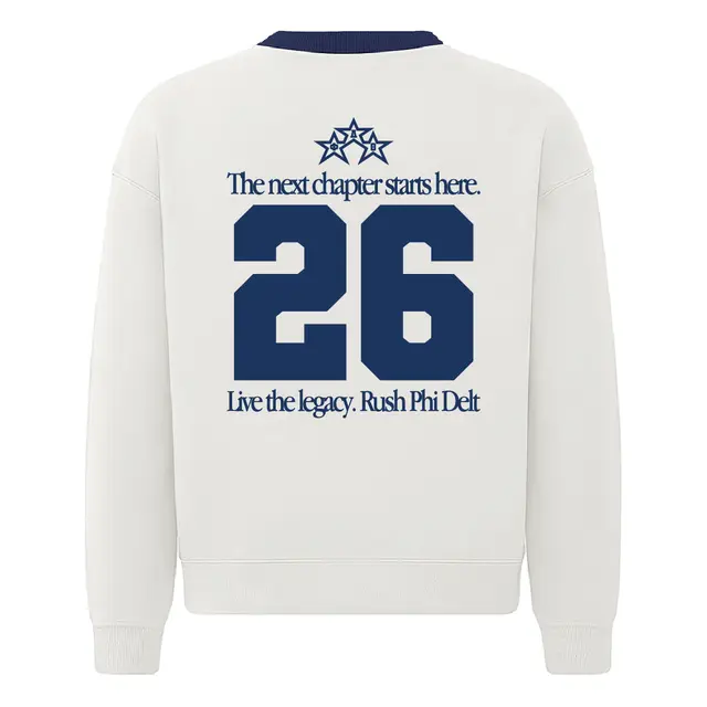 Phi Delta Theta Bold Number Rush Crewneck 2