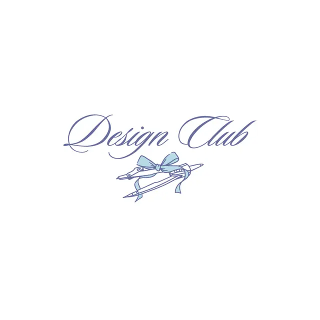 Design Club Elegant Script Blue Bow PR Shirt