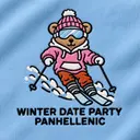 National Panhellenic Conference Ski Bear Illustration Date Party Crewneck