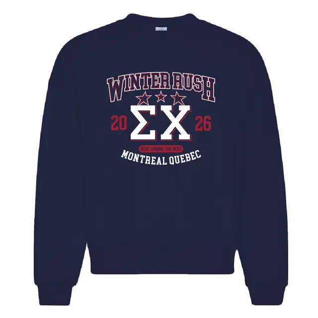 Sigma Chi Bold Lettering Winter Rush Crewneck 2