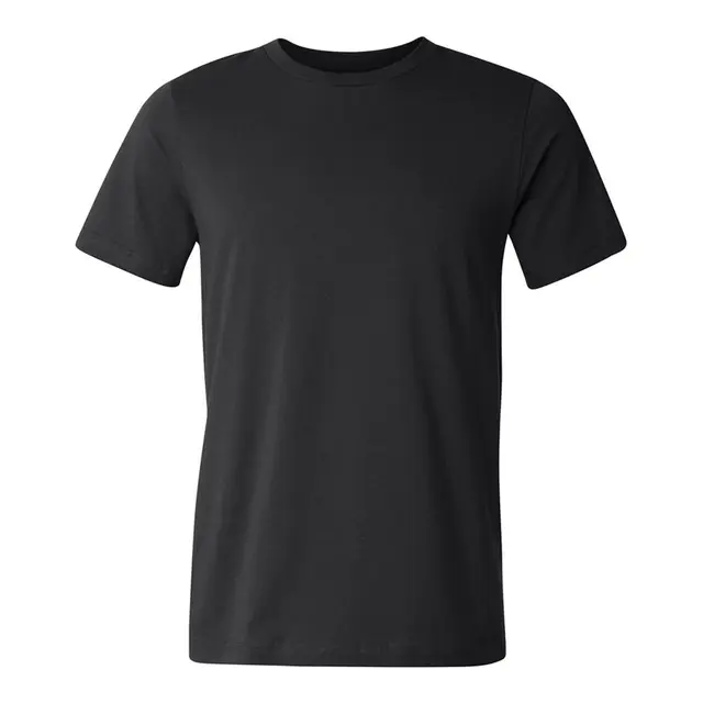 Customizable Bella + Canvas Unisex Made In The USA Jersey Short Sleeve Tee 3001u Black Front