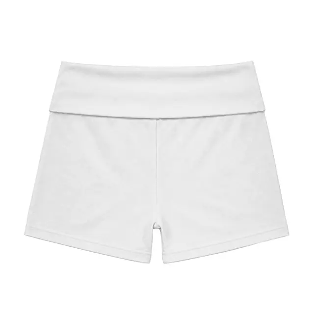 Customizeable Fresh Prints Lindsey Fold-over Lounge Shorts FP100 White Back