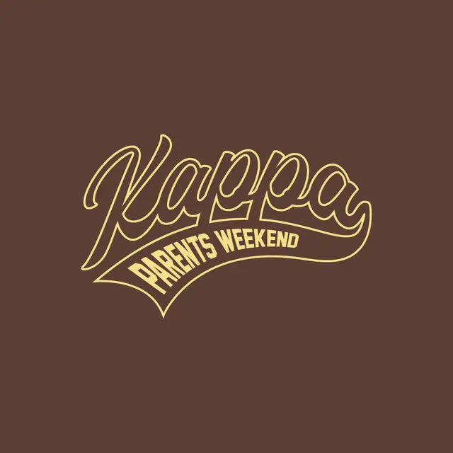 Kappa Kappa Gamma Outline Script and Swoosh Parents Weekend Shirt