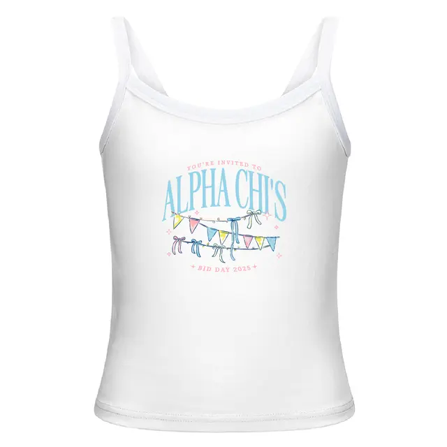 Alpha Chi Omega Festive Banner Bid Day Tank 2