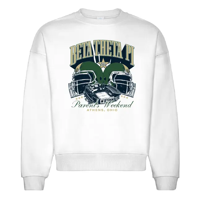 Beta Theta Pi Football Helmet Parents Weekend Crewneck 2