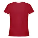 FP97 Simone Slim Fit Ringer Shirt Crimson White Back