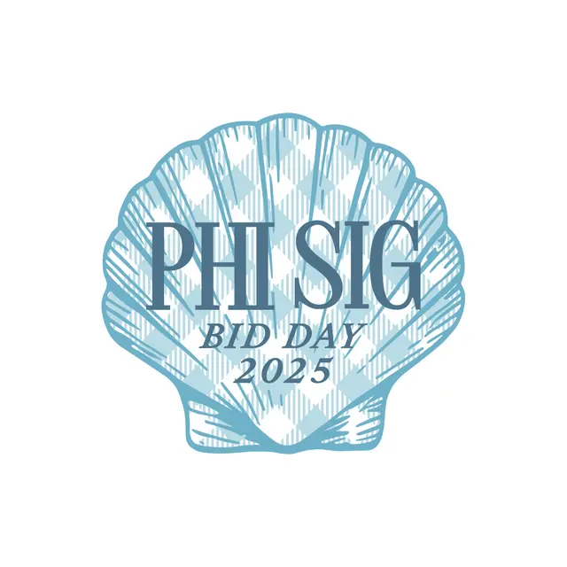 Phi Sigma Sigma Gingham Shell Bid Day Tank