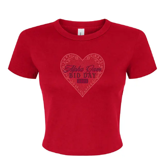 Alpha Gamma Delta Heart Lace Bid Day Shirt 2