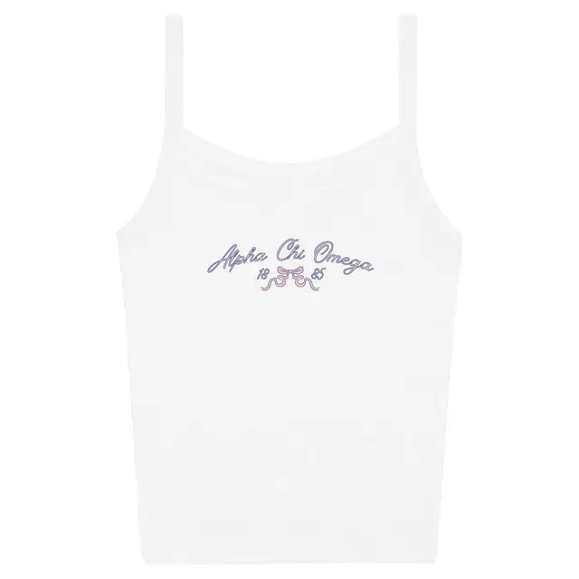 Alpha Chi Omega Script Bow PR Tank 2