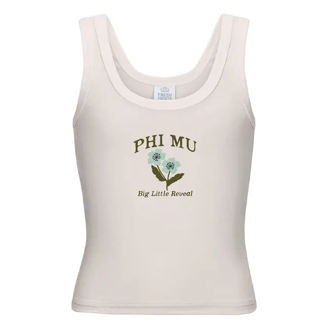 Phi Mu Floral Illustration Big Little Reveal Tank 2