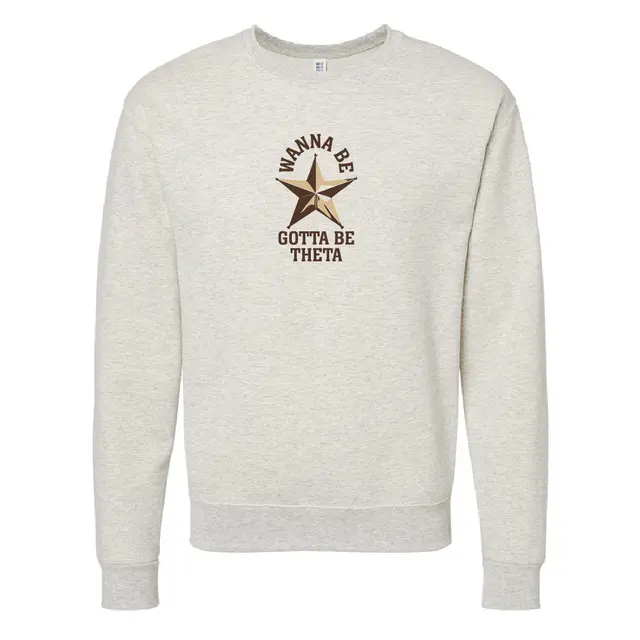 Kappa Alpha Theta Bold Texts Star Recruitment Crewneck 2