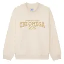Chi Omega Distressed Lettering Parent's Weekend Crewneck 2