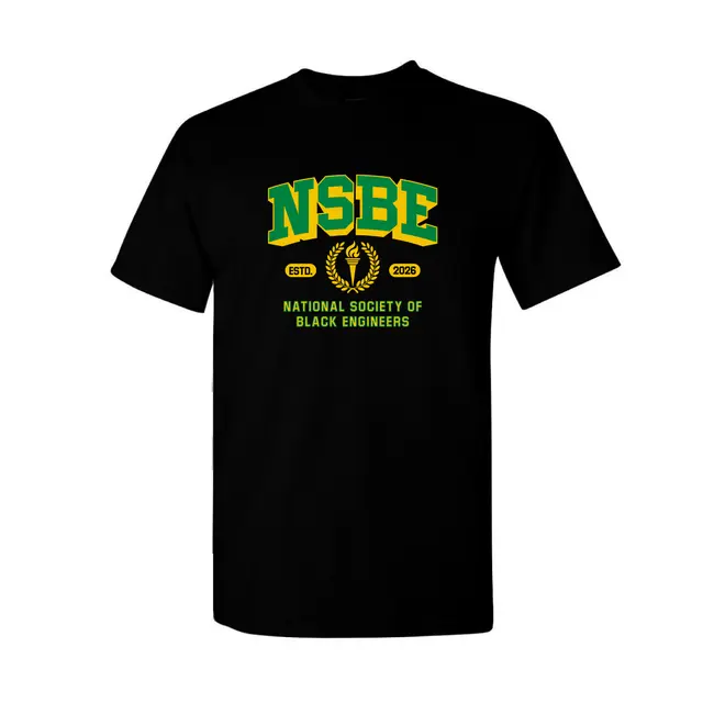 National Society of Black Engineers Bold Lettering Torch Graphic Shirt 2