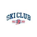 Ski Club Bold Lettering with Skier Illustration PR Crewneck