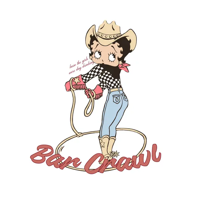 Bar Crawl Cowgirl Illustration PR Tank