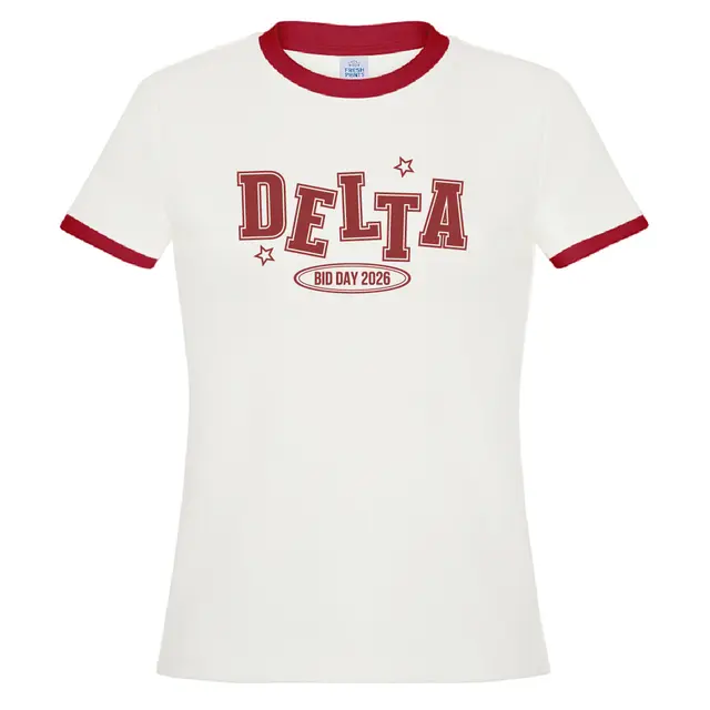 Delta Delta Delta Big Bold Stars Bid Day Shirt 2