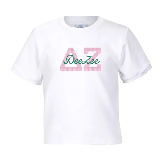 Delta Zeta Triangle Dot Pattern Script PR Shirt 2