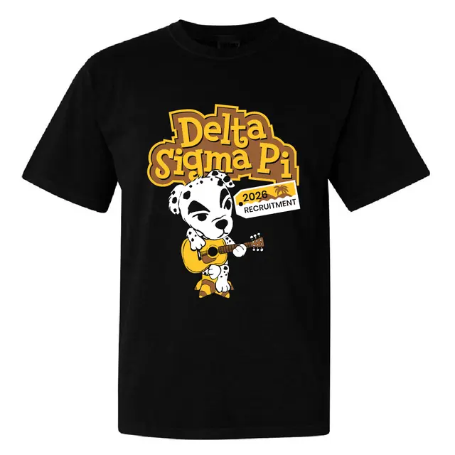 Delta Sigma Pi Playful Dog Graphic Rush Shirt 2