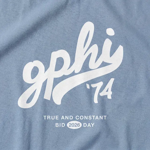 Gamma Phi Beta Scripted Lettering Rush & Bid Tank