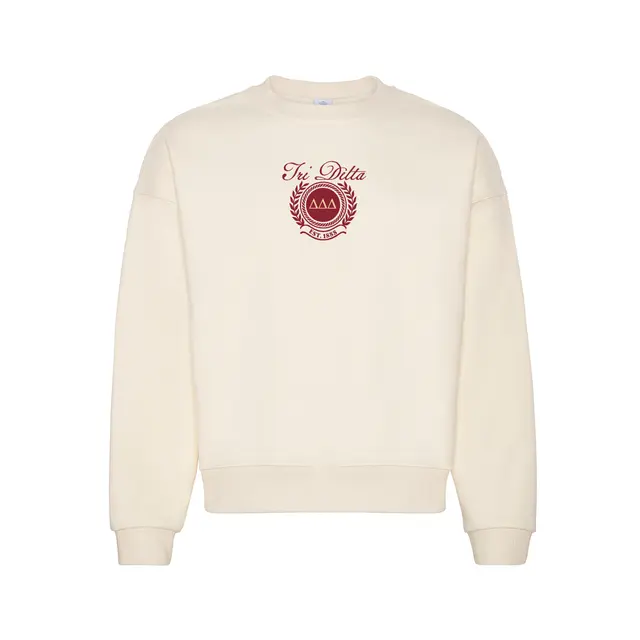 Delta Delta Delta Floral Wreath PR Sweater 2