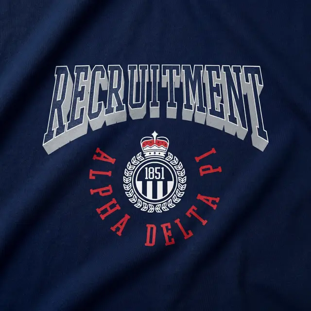 Alpha Delta Pi Block Lettering Recruitment Shirt