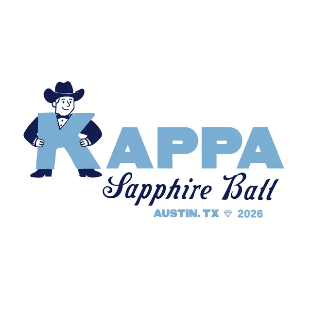Kappa Kappa Gamma Cowboy Mascot Sapphire Ball Shirt