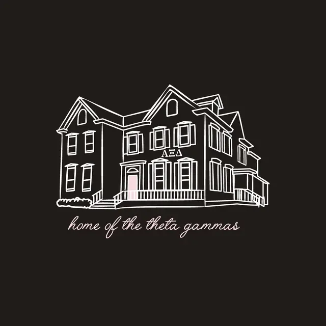 Alpha Xi Delta House Sketch PR Hoodie