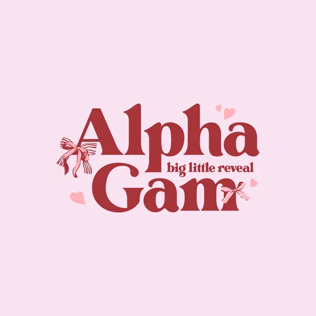 Alpha Gamma Delta Bow and Heart Big Little Reveal Shirt