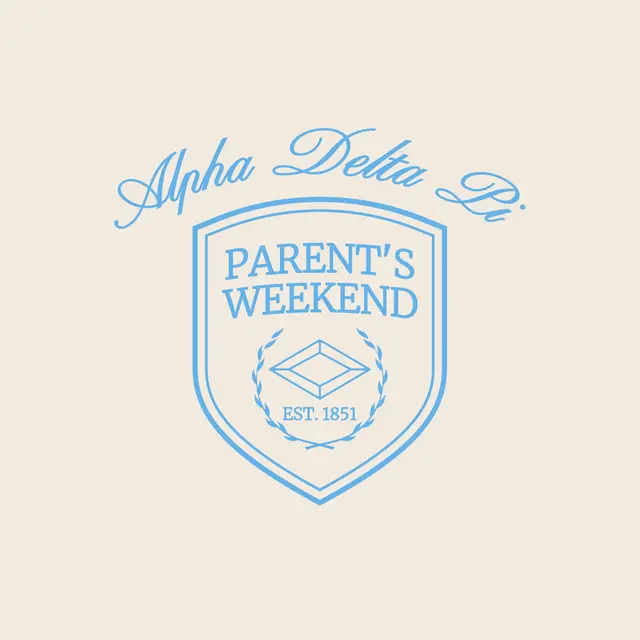 Alpha Delta Pi Shield Design Parent's Weekend Crewneck