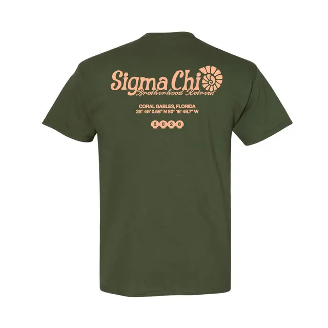 Sigma Chi Flowing Script Brotherhood Retreat Shirt 2