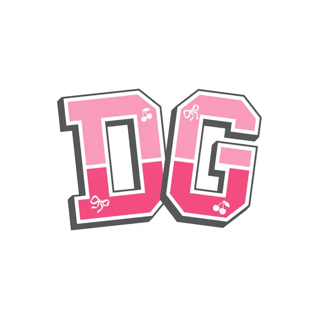 Delta Gamma Block Letters with Cherries and Ribbons PR Shirt