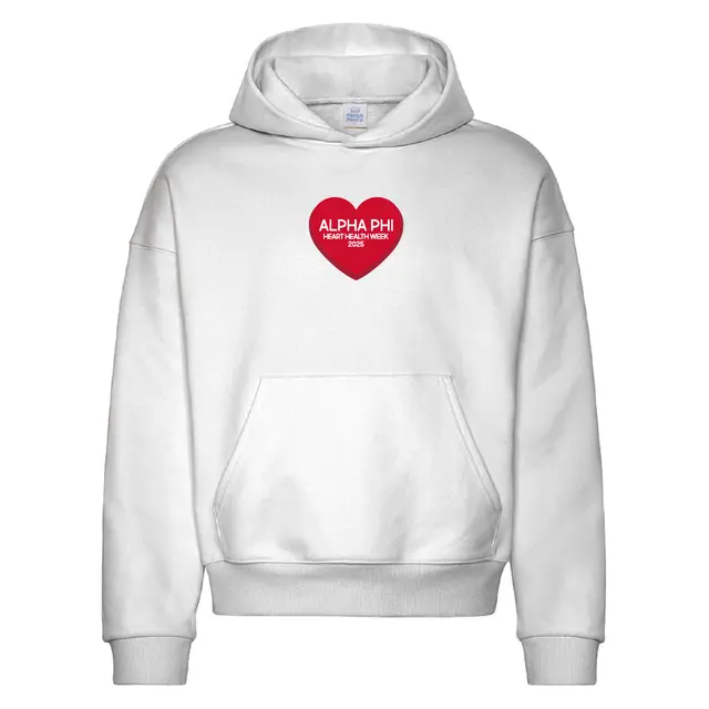 Alpha Phi Red Heart Philanthropy Hoodie 2