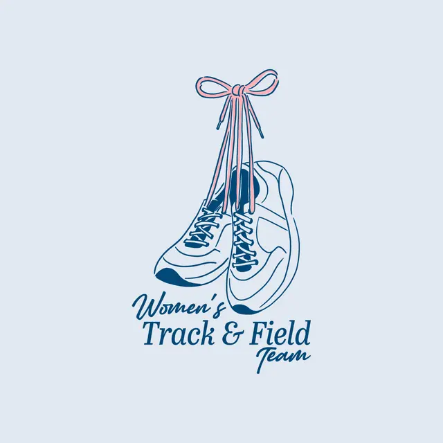 Women's Track & Field Team Sneakers Graphic PR Shirt
