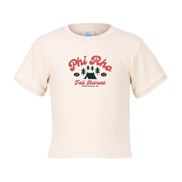 Phi Sigma Rho Whimsical Tent and Trees Retreat Shirt 2