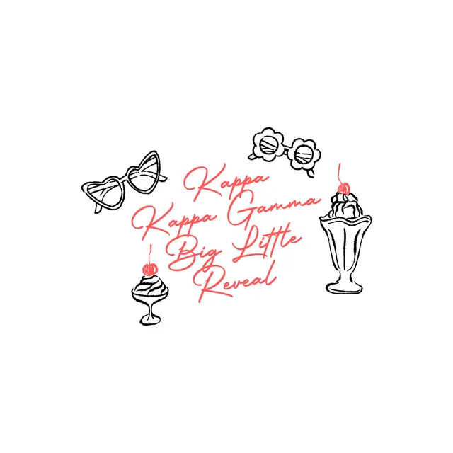 Kappa Kappa Gamma Sundae Glasses Big Little Reveal Shirt