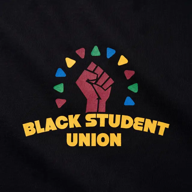 Black Student Union Raised Fist Circle Pattern PR Hoodie